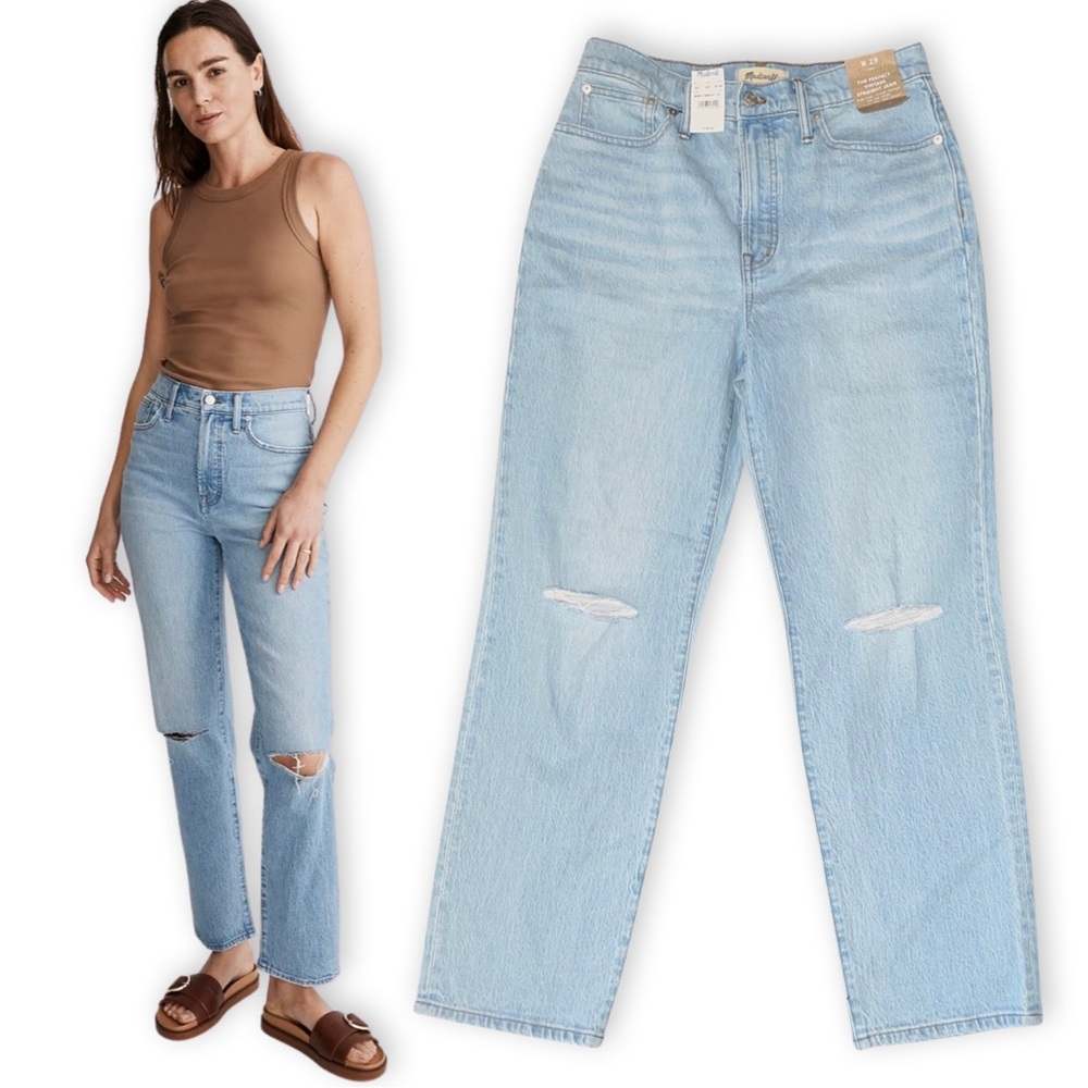 Madewell The Perfect Vintage Straight Jean in Westanna Wash NJ180 W 28” - Picture 14 of 16